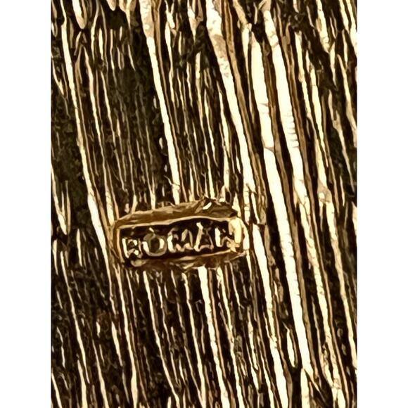 Vtg Signed Roman Green Pendant & Earrings & Gold Tone Necklace Cat’s Eye - Picture 4 of 10